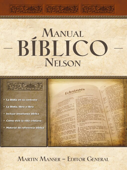 Title details for Manual Bíblico Nelson by Martin H. Manser - Available